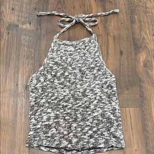 NWOT American Eagle Outfitters Black and White Knit Halter Top